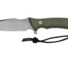 ANV Knives M311 SPELTER Stonewashed Sleipner, Olive Handle, Black Kydex Sheath, Cuchillo De Supervivencia