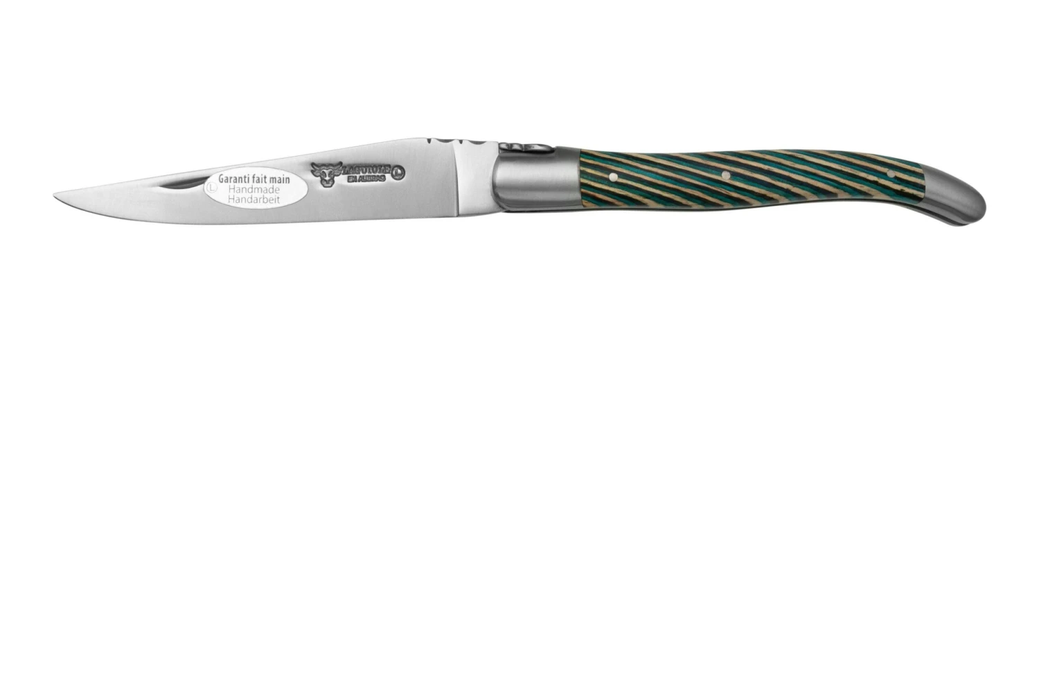 Laguiole En Aubrac Samba Turquoise L0212SATIF Madera De Samba Turquesa, Mate, Navaja Laguiole, 12 Cm 3 Laguiole En Aubrac Samba Turquoise L0212SATIF Madera De Samba Turquesa, Mate, Navaja Laguiole, 12 Cm