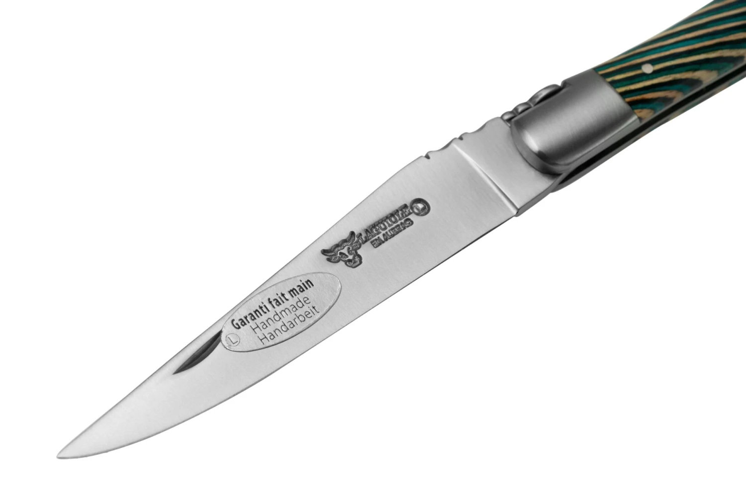 Laguiole En Aubrac Samba Turquoise L0212SATIF Madera De Samba Turquesa, Mate, Navaja Laguiole, 12 Cm 5 Laguiole En Aubrac Samba Turquoise L0212SATIF Madera De Samba Turquesa, Mate, Navaja Laguiole, 12 Cm - Imagen 3