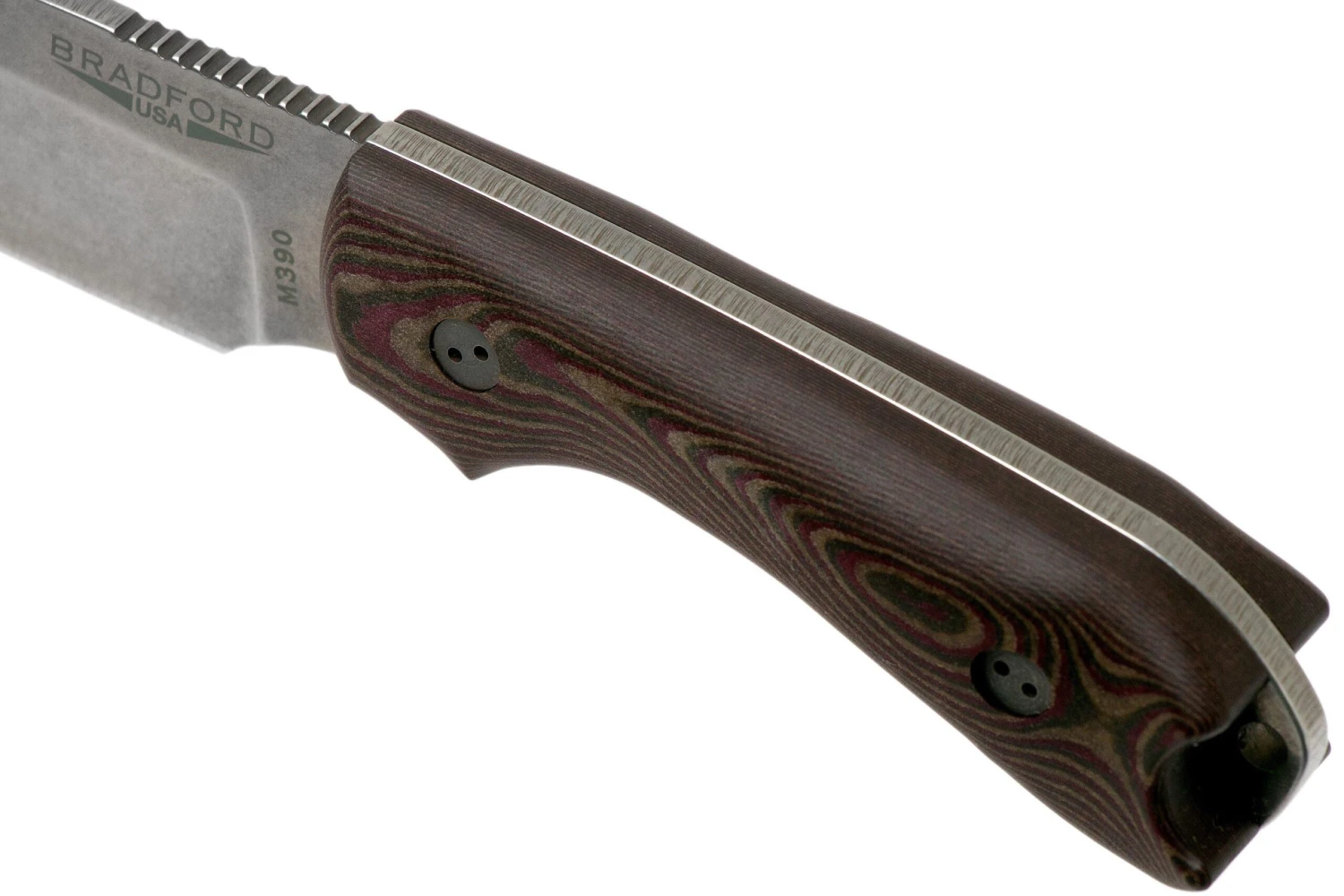 Bradford Guardian 3, 3D Brown-Red Richlite, M390 Sabre Stonewash Knivesandtools Exclusive 7 Bradford Guardian 3, 3D Brown-Red Richlite, M390 Sabre Stonewash Knivesandtools Exclusive - Imagen 5