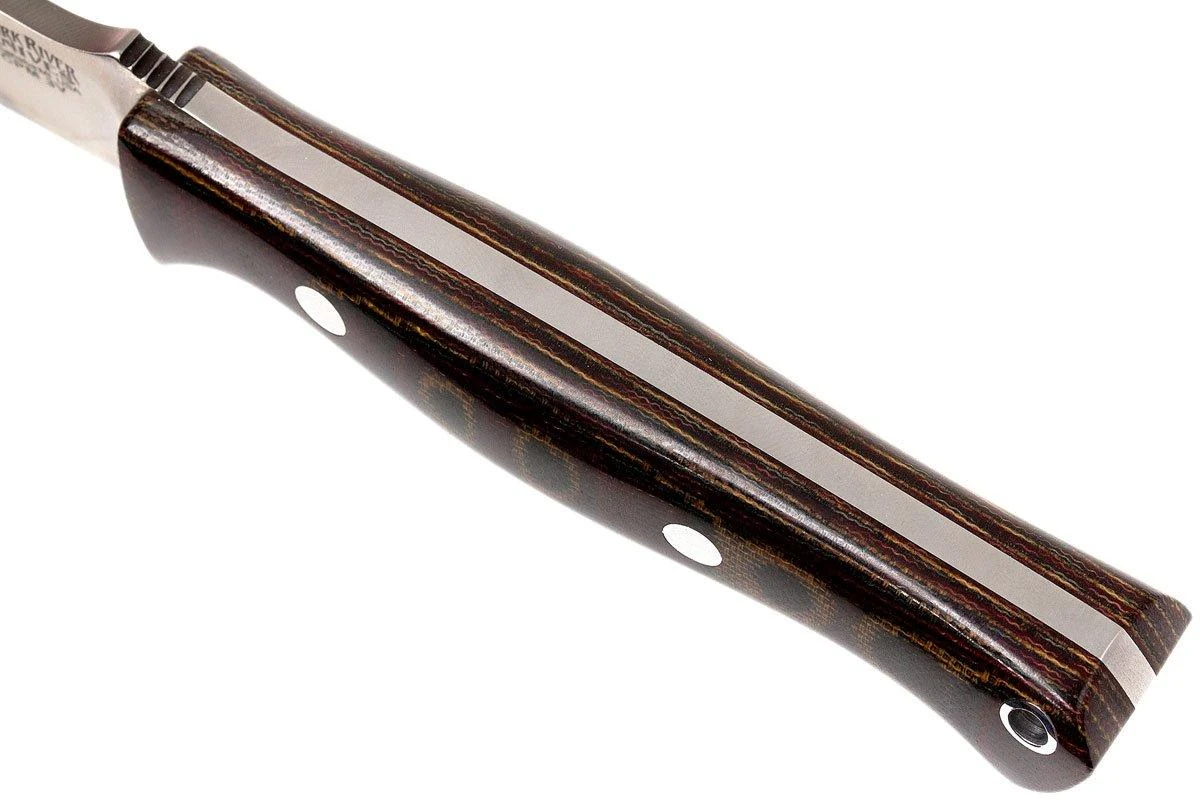 Bark River Gunny CPM 3V, Burgundy Snakeskin Micarta, Funda Marrón 7 Bark River Gunny CPM 3V, Burgundy Snakeskin Micarta, Funda Marrón - Imagen 5