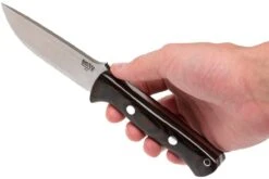 Bark River Bravo 1 A2, Black Green Camo Canvas Micarta, Funda Marrón -Böker Ventas BRK07 111COC 06 bark river brk07 111coc 06