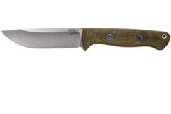 Bark River Bravo 1 A2 Rampless, Green Canvas Micarta, Funda Marrón -Böker Ventas BRK07 111GNC RS 01 bark river brk07 111gnc rs 01