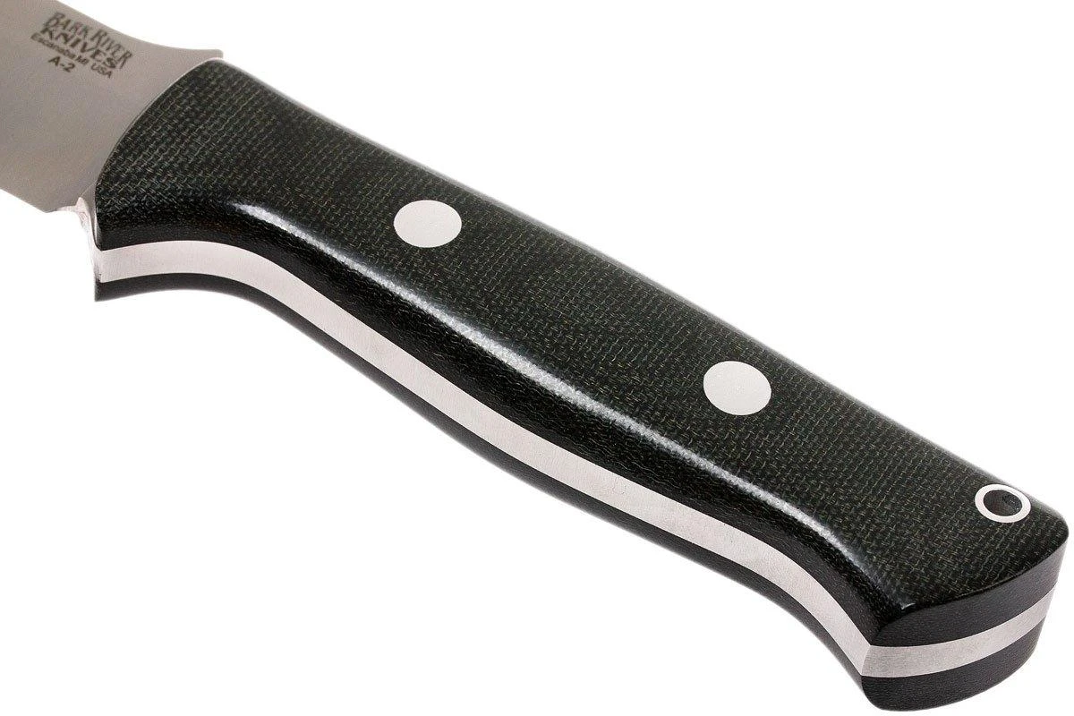 Bark River Bravo 1.5 A2, Black Canvas Micarta, Funda Marrón 6 Bark River Bravo 1.5 A2, Black Canvas Micarta, Funda Marrón - Imagen 4