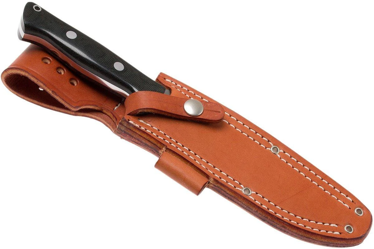 Bark River Bravo 1.5 A2, Black Canvas Micarta, Funda Marrón 9 Bark River Bravo 1.5 A2, Black Canvas Micarta, Funda Marrón - Imagen 7