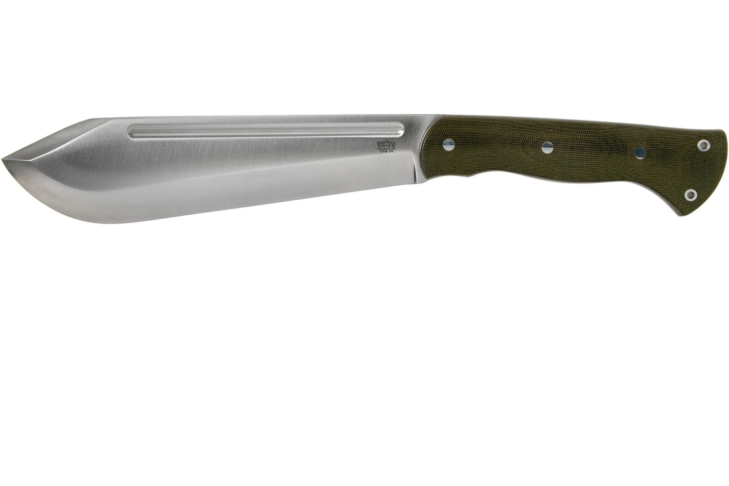 Bark River JX5 Vengeful 1 CPM 3V Green Canvas Micarta Machete 3 Bark River JX5 Vengeful 1 CPM 3V Green Canvas Micarta Machete