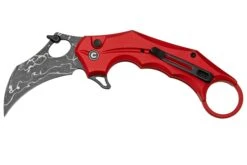 Civivi Incisor II C16016B-DS1 Red Aluminium, Damascus Hawkbill Navaja Karambit