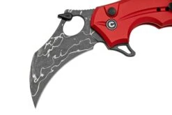 Civivi Incisor II C16016B-DS1 Red Aluminium, Damascus Hawkbill Navaja Karambit -Böker Ventas CIC16016B DS1 03 civivi