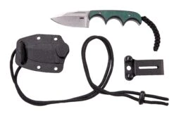 CRKT Minimalist Spear Point, Green Black, Cuchillo De Cuello, Diseño Alan Folts -Böker Ventas CK 2396 07 crkt