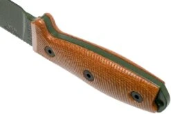 ESEE Model 4 OD Green Blade 3D Natural Canvas Micarta Cuchillo De Supervivencia 4POD-011 Funda Negra + Clip Para Cinturón -Böker Ventas EE 4POD 011 04 esee knives