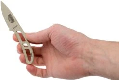 ESEE Candiru Desert Tan CAN-DT Cuchillo De Cuello Con Funda Negra + Clip De Cinturón -Böker Ventas EE CAN DT 05 esee knives v201901