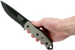 ESEE Model 5 Black Blade, Desert Tan Handle 5P-BK Con Funda Kydex + Clip De Cinturón -Böker Ventas EE ESEE 5P BK 06 esee v2018 ee esee 5p bk 06