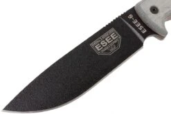 ESEE Model 6 Black Blade, Grey Handle 6P Con Funda Marrón + Clip De Cinturón -Böker Ventas EE ESEE 6P 03 esee knives ee esee 6p 03