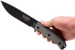 ESEE Model 6 Black Blade, Grey Handle 6P Con Funda Marrón + Clip De Cinturón -Böker Ventas EE ESEE 6P 06 esee knives ee esee 6p 06