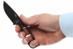 ESEE Izula Black IZULA-B Cuchillo De Cuello Con Funda Negra + Clip De Cinturón -Böker Ventas EE IZULA B 06 esee knives izula black ee izula b d4