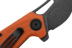 Black Fox Puck BF-761OR Blackwashed D2 Orange G10, Navaja -Böker Ventas FOBF 761OR 05 blackfox