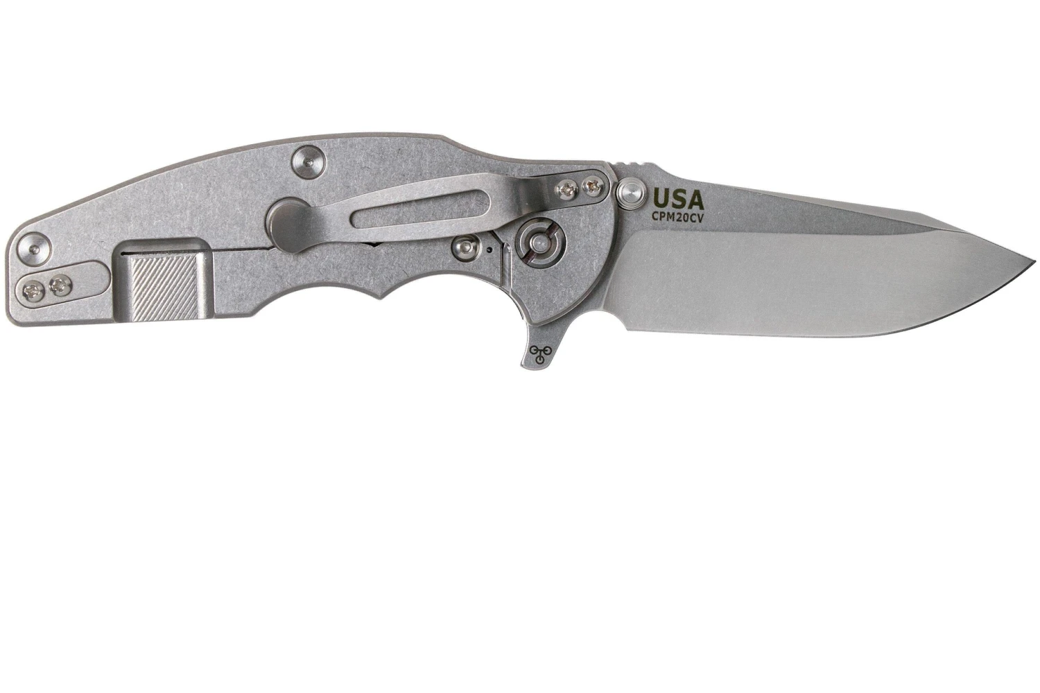 Rick Hinderer Jurassic Spearpoint 20CV Stonewash Black G10 Navaja 4 Rick Hinderer Jurassic Spearpoint 20CV Stonewash Black G10 Navaja - Imagen 2