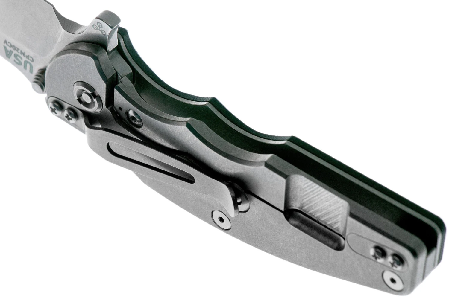 Rick Hinderer Jurassic Spearpoint 20CV Stonewash Black G10 Navaja 7 Rick Hinderer Jurassic Spearpoint 20CV Stonewash Black G10 Navaja - Imagen 5