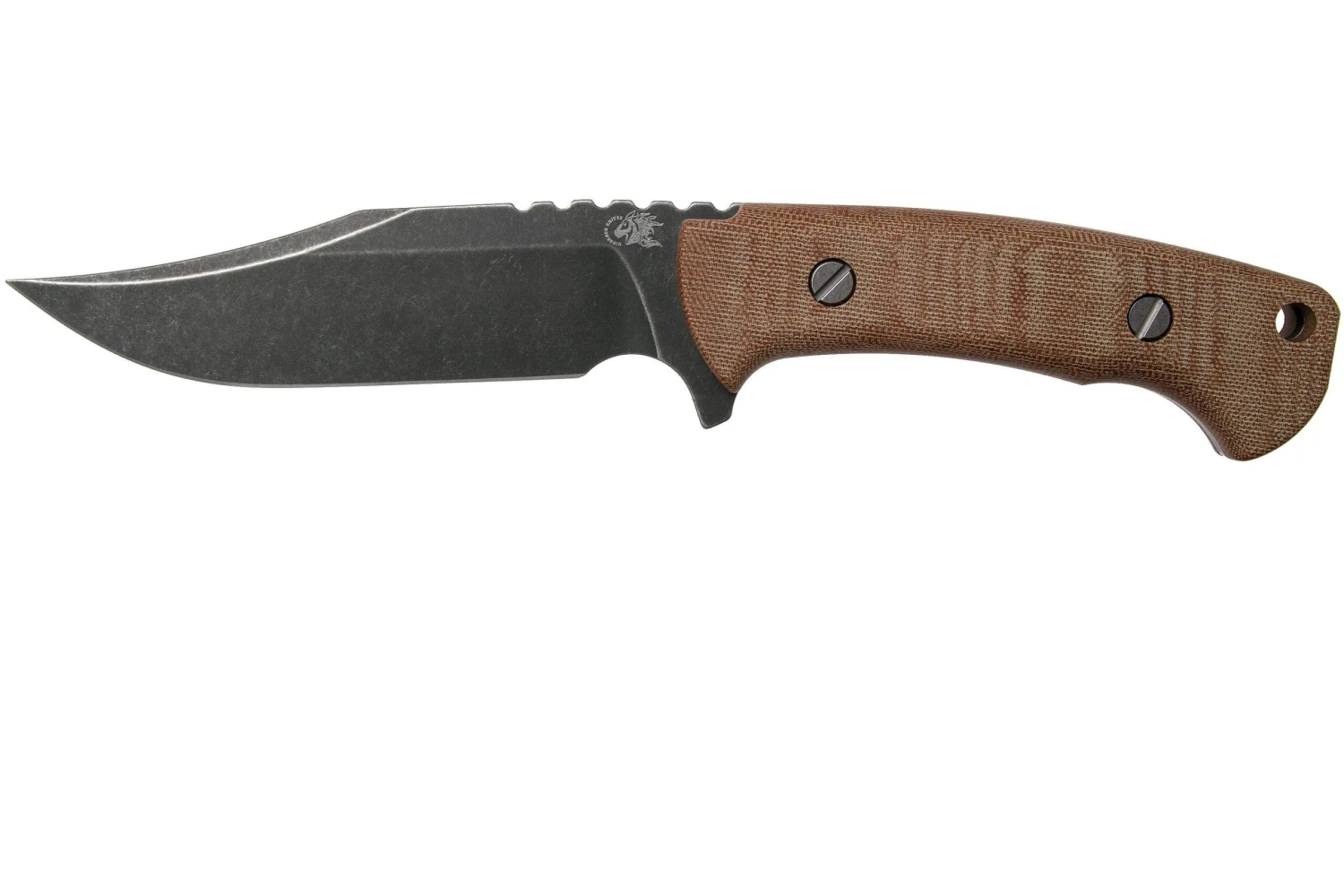 Rick Hinderer Ranch Bowie Natural Canvas Micarta, Battle Black, Cuchillo Bowie 3 Rick Hinderer Ranch Bowie Natural Canvas Micarta, Battle Black, Cuchillo Bowie