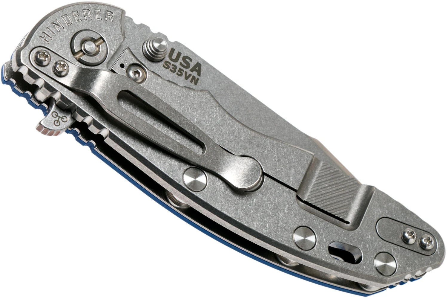 Rick Hinderer XM-18 3.5 Harpoon Spanto S35VN, Blue G10 Navaja" 6 Rick Hinderer XM-18 3.5 Harpoon Spanto S35VN, Blue G10 Navaja" - Imagen 4