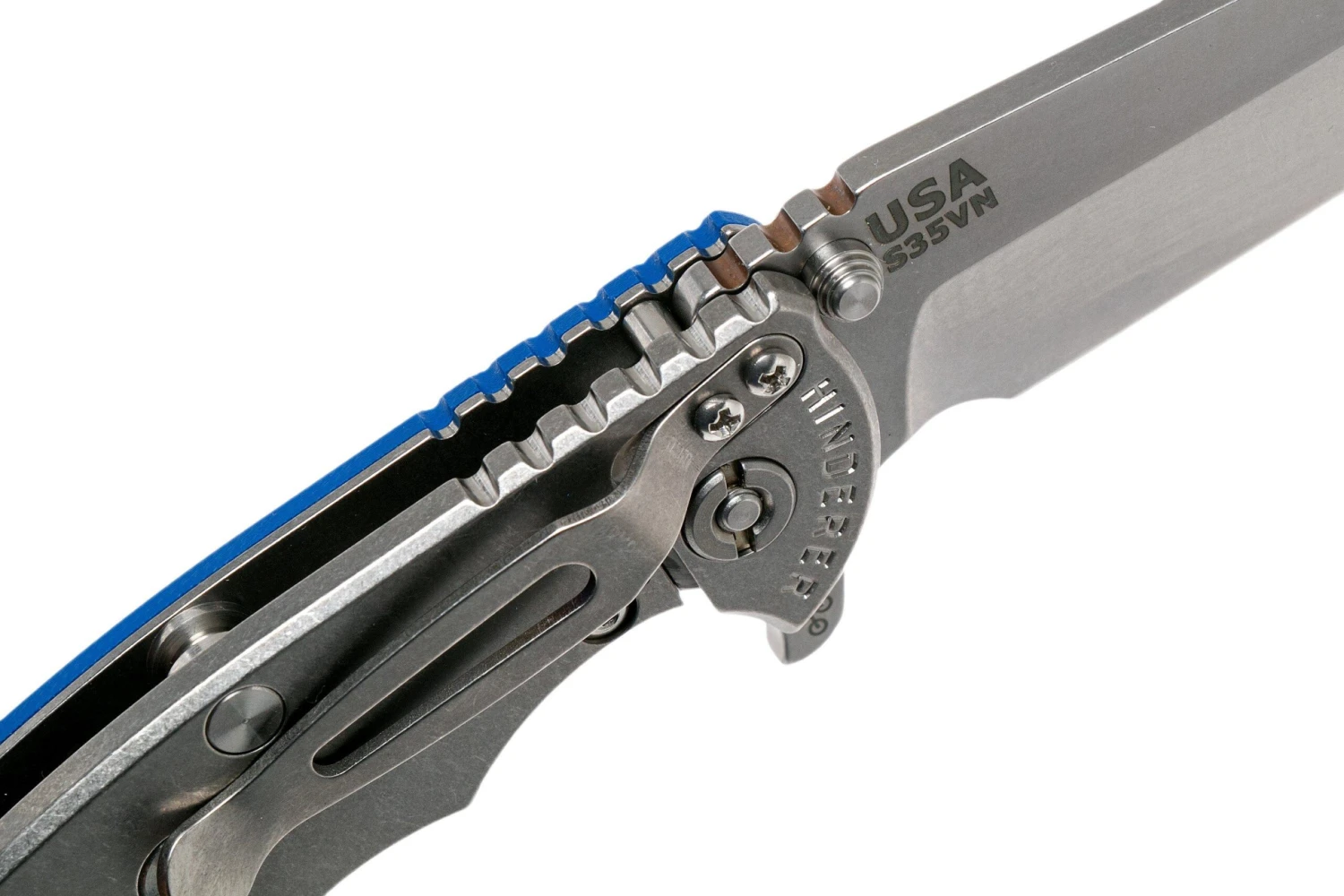 Rick Hinderer XM-18 3.5 Harpoon Spanto S35VN, Blue G10 Navaja" 8 Rick Hinderer XM-18 3.5 Harpoon Spanto S35VN, Blue G10 Navaja" - Imagen 6