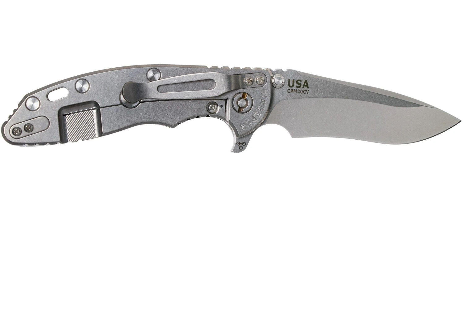 Rick Hinderer XM18 3.5” Recurve, CPM 20CV, Stonewash, Black G10, Navaja 4 Rick Hinderer XM18 3.5” Recurve, CPM 20CV, Stonewash, Black G10, Navaja - Imagen 2