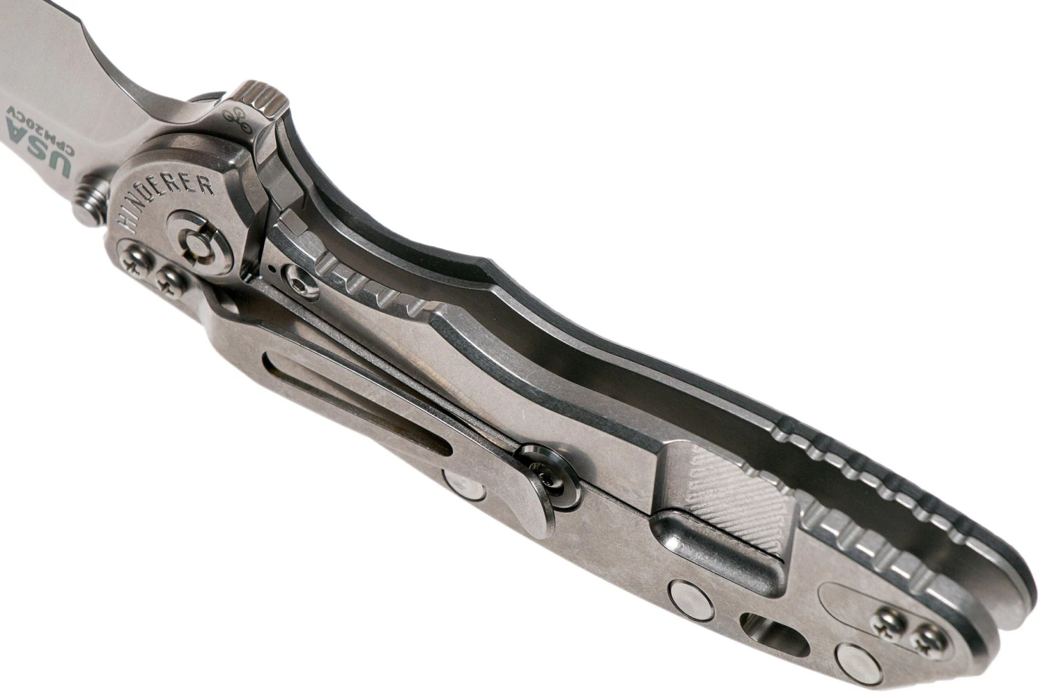 Rick Hinderer XM18 3.5” Recurve, CPM 20CV, Stonewash, Black G10, Navaja 7 Rick Hinderer XM18 3.5” Recurve, CPM 20CV, Stonewash, Black G10, Navaja - Imagen 5