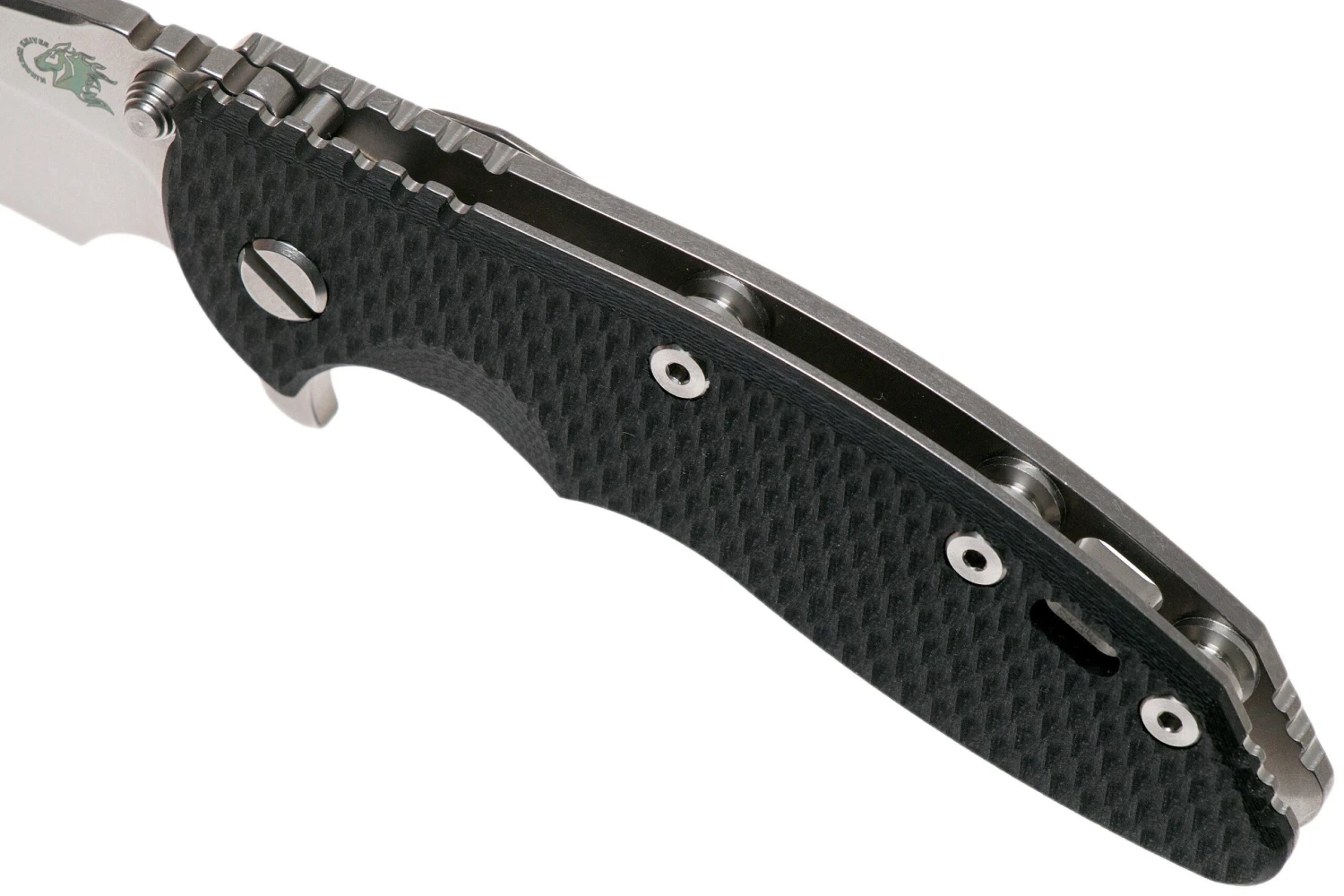 Rick Hinderer XM18 3.5” Recurve, CPM 20CV, Stonewash, Black G10, Navaja 9 Rick Hinderer XM18 3.5” Recurve, CPM 20CV, Stonewash, Black G10, Navaja - Imagen 7