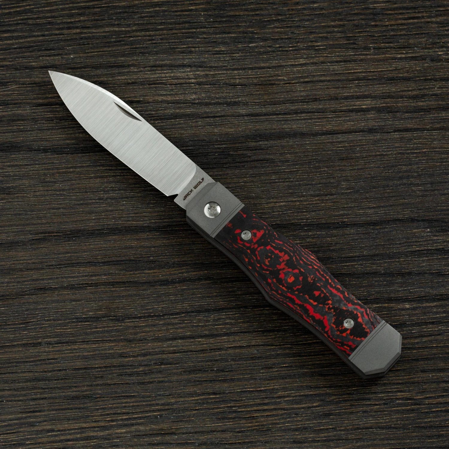 Jack Wolf Vampire Jack VAMPI-01-FCLF Fat Carbon Lava Flow Navaja Slipjoint 3 Jack Wolf Vampire Jack VAMPI-01-FCLF Fat Carbon Lava Flow Navaja Slipjoint