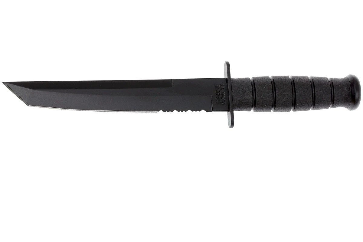 KA-BAR Tanto 1245 Cuchillo De Supervivencia, Parcialmente Dentado, Funda Kydex 3 KA-BAR Tanto 1245 Cuchillo De Supervivencia, Parcialmente Dentado, Funda Kydex