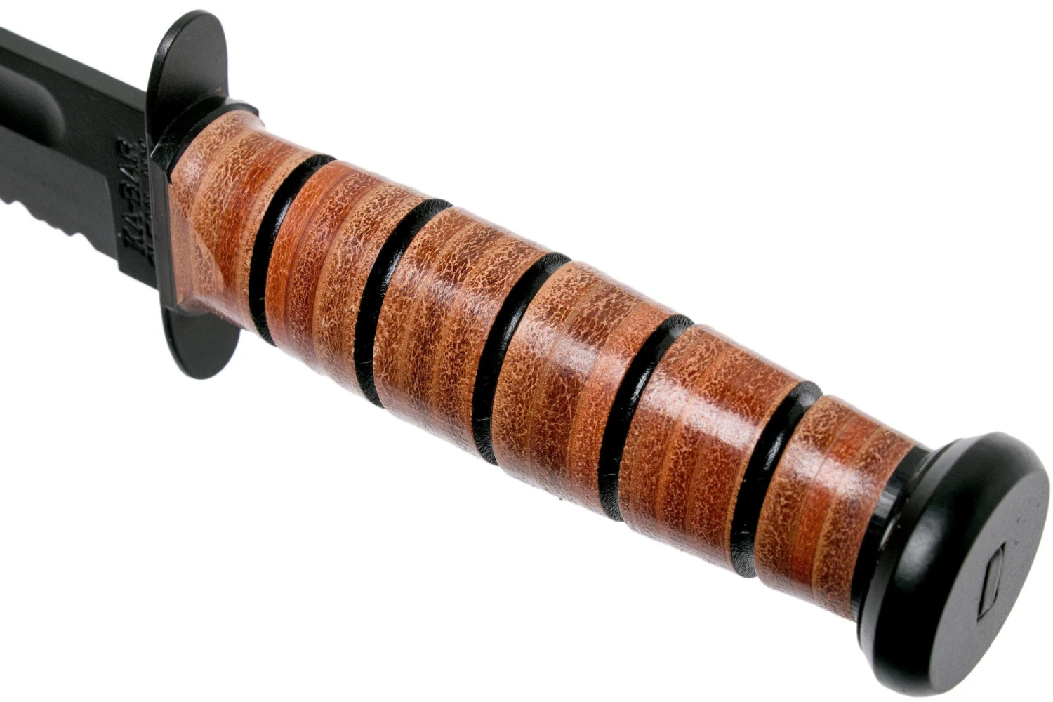 KA-BAR USMC 5018 Parcialmente Dentado, Mango De Cuero, Funda De Plástico 7 KA-BAR USMC 5018 Parcialmente Dentado, Mango De Cuero, Funda De Plástico - Imagen 5