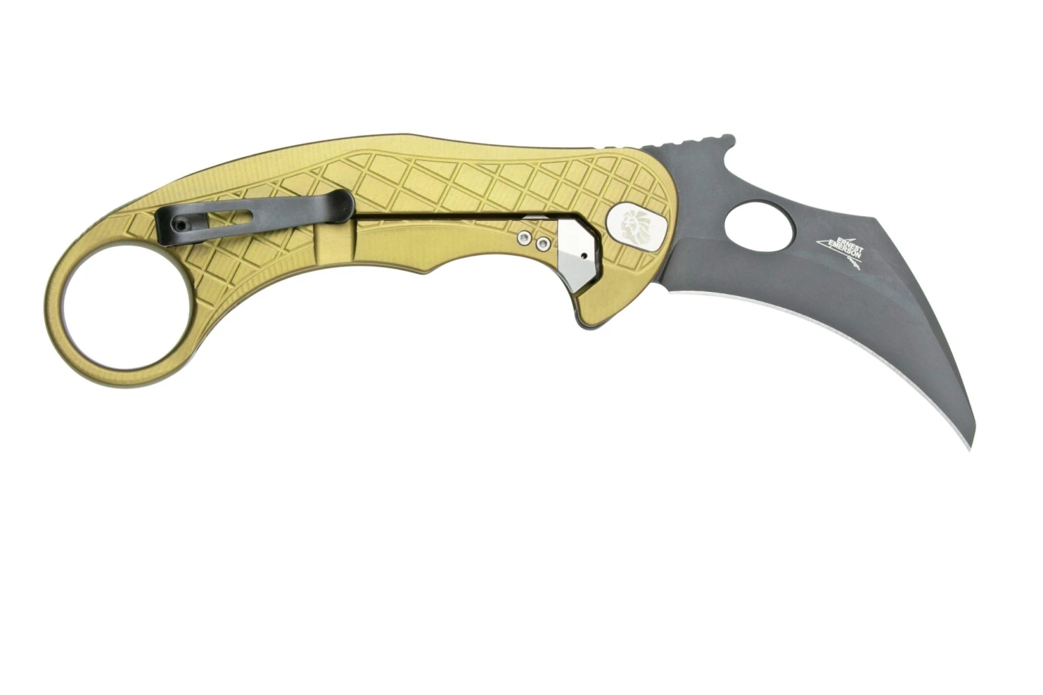 LionSteel L.E.One LE1-A-GB MagnaCut, Black, Green Aluminium, Navaja Karambit 4 LionSteel L.E.One LE1-A-GB MagnaCut, Black, Green Aluminium, Navaja Karambit - Imagen 2