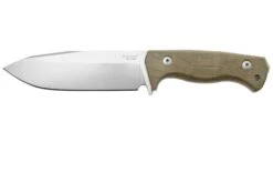 Lionsteel T6 Satin, Green Canvas Micarta T6-CVG Cuchillo Fijo