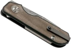 Liong Mah Traveller Sheepfoot Green Canvas Micarta Navaja -Böker Ventas LO TR SH GCM 04 liong mah