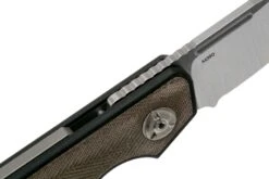 Liong Mah Traveller Sheepfoot Green Canvas Micarta Navaja -Böker Ventas LO TR SH GCM 06 liong mah