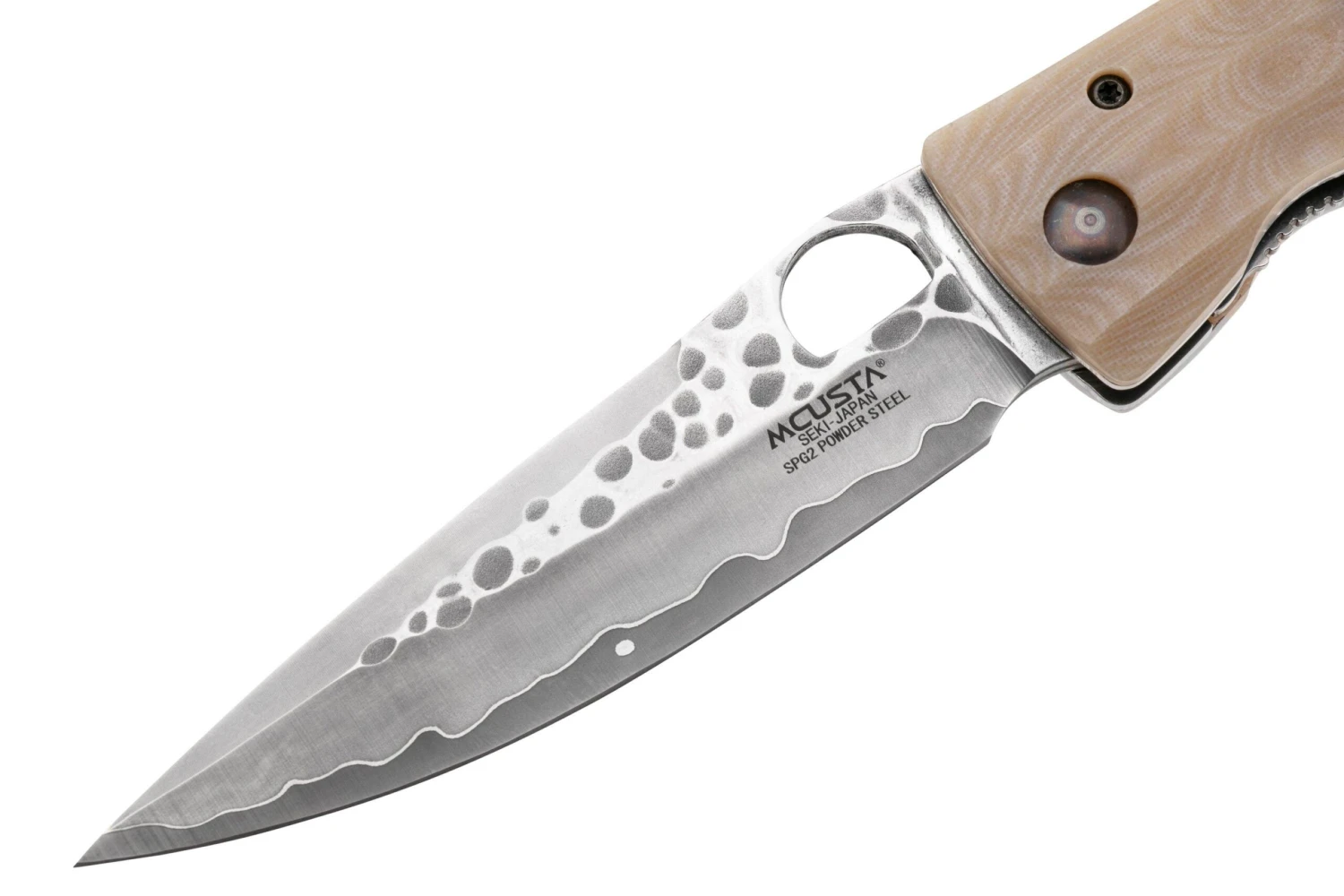 Mcusta MC-0185G Sengoku Uesugi Kenshin SPG2, White Micarta, Cuchillo De Caballero 5 Mcusta MC-0185G Sengoku Uesugi Kenshin SPG2, White Micarta, Cuchillo De Caballero - Imagen 3