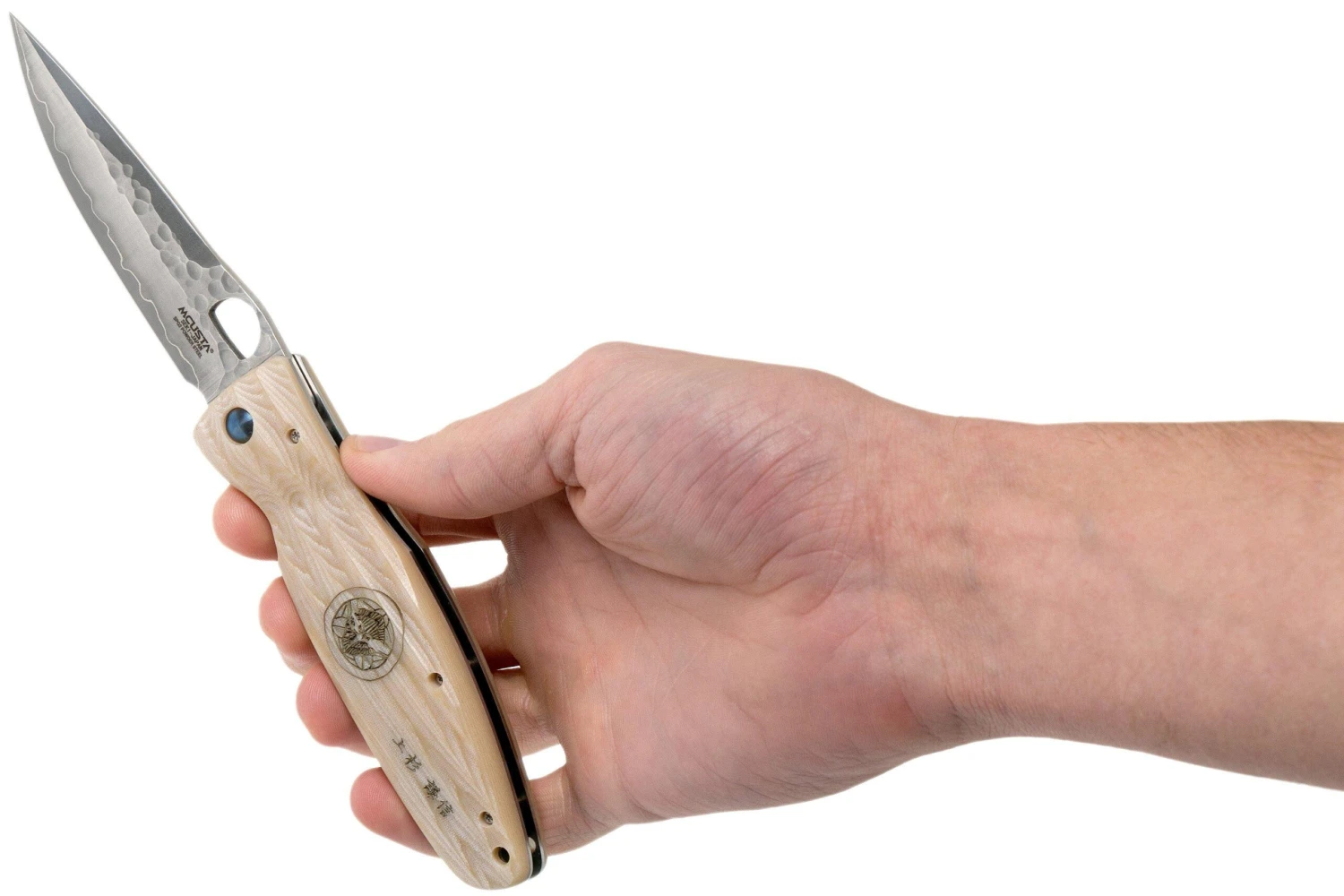 Mcusta MC-0185G Sengoku Uesugi Kenshin SPG2, White Micarta, Cuchillo De Caballero 10 Mcusta MC-0185G Sengoku Uesugi Kenshin SPG2, White Micarta, Cuchillo De Caballero - Imagen 8