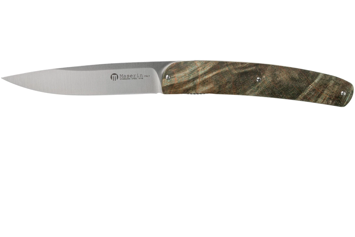 Maserin Gourmet Green Burl Navaja, 380/RV 3 Maserin Gourmet Green Burl Navaja, 380/RV