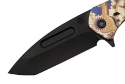 Medford Praetorian Slim Flipper S35VN PVD Tanto Blade, Bronze Steampunk Handle, Navaja -Böker Ventas MF 23 PSF 03 03 medford