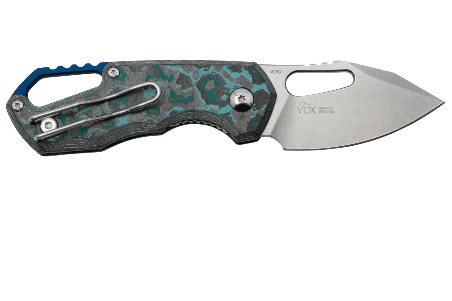 MKM Isonzo FX03-3CA Clip Point Stonewashed, Arctic Storm Carbon Fibre Navaja, Diseño De Jesper Voxnaes 4 MKM Isonzo FX03-3CA Clip Point Stonewashed, Arctic Storm Carbon Fibre Navaja, Diseño De Jesper Voxnaes - Imagen 2