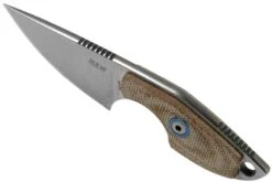MKM Mikro 1 Drop, Stonewashed Natural Canvas Micarta Cuchillo De Cuello, Jesper Voxnaes Design -Böker Ventas MMK MR01 NC 04 mkm knives