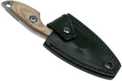 MKM Mikro 1 Drop, Stonewashed Natural Canvas Micarta Cuchillo De Cuello, Jesper Voxnaes Design -Böker Ventas MMK MR01 NC 06 mkm knives