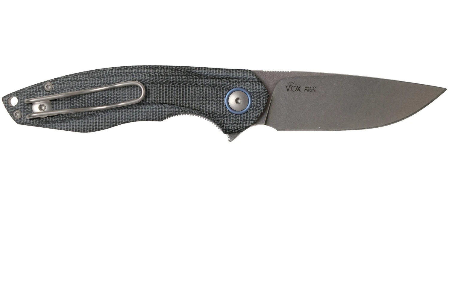 MKM Timavo VP02-BC Black Canvas Micarta Stonewash Navaja, Diseño Voxnaes 4 MKM Timavo VP02-BC Black Canvas Micarta Stonewash Navaja, Diseño Voxnaes - Imagen 2