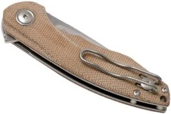 MKM Timavo VP02-NC Natural Canvas Micarta Stonewash Navaja, Diseño Voxnaes -Böker Ventas MMK VP02 NC 04 mkm knives