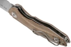MKM Timavo VP02-NC Natural Canvas Micarta Stonewash Navaja, Diseño Voxnaes -Böker Ventas MMK VP02 NC 05 mkm knives