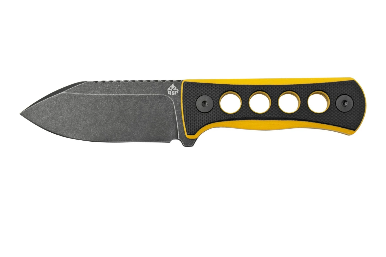 QSP Knife Canary QS141-A2 Blackwashed, Black Yellow G10, Cuchillo De Cuello 3 QSP Knife Canary QS141-A2 Blackwashed, Black Yellow G10, Cuchillo De Cuello