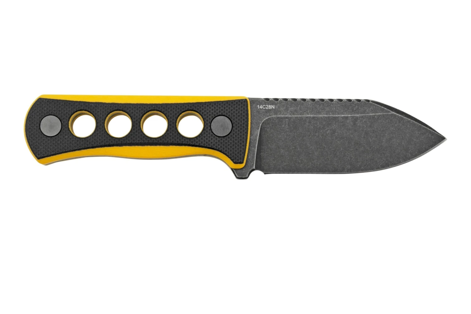 QSP Knife Canary QS141-A2 Blackwashed, Black Yellow G10, Cuchillo De Cuello 4 QSP Knife Canary QS141-A2 Blackwashed, Black Yellow G10, Cuchillo De Cuello - Imagen 2