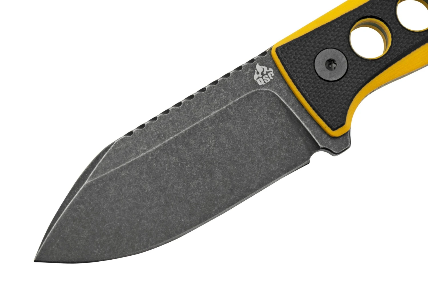 QSP Knife Canary QS141-A2 Blackwashed, Black Yellow G10, Cuchillo De Cuello 5 QSP Knife Canary QS141-A2 Blackwashed, Black Yellow G10, Cuchillo De Cuello - Imagen 3
