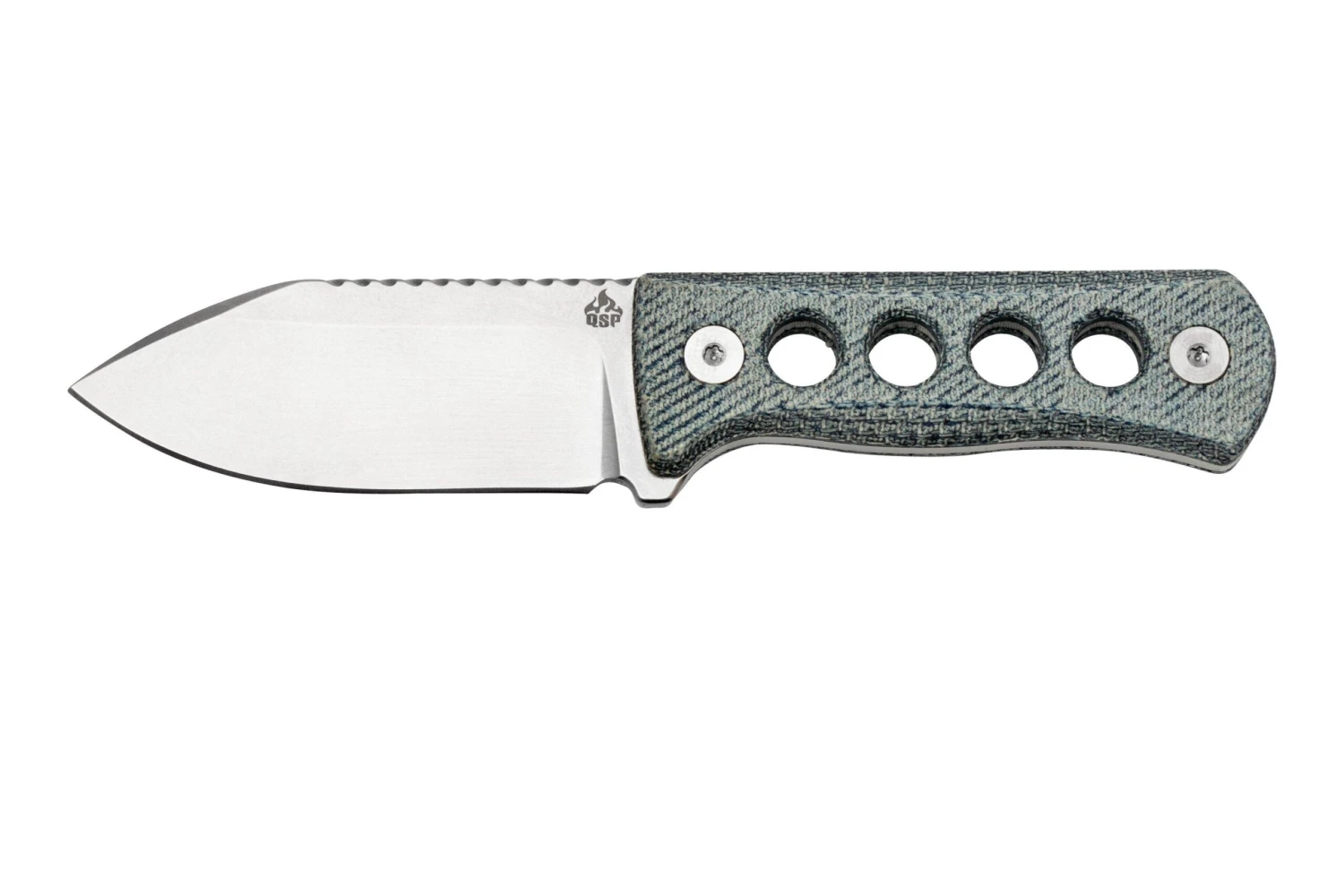 QSP Knife Canary QS141-D1 Stonewashed, Denim Micarta, Cuchillo De Cuello 3 QSP Knife Canary QS141-D1 Stonewashed, Denim Micarta, Cuchillo De Cuello