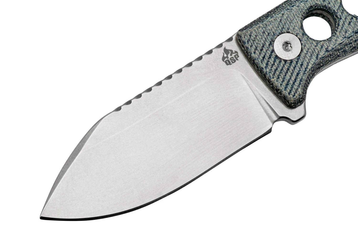 QSP Knife Canary QS141-D1 Stonewashed, Denim Micarta, Cuchillo De Cuello 5 QSP Knife Canary QS141-D1 Stonewashed, Denim Micarta, Cuchillo De Cuello - Imagen 3